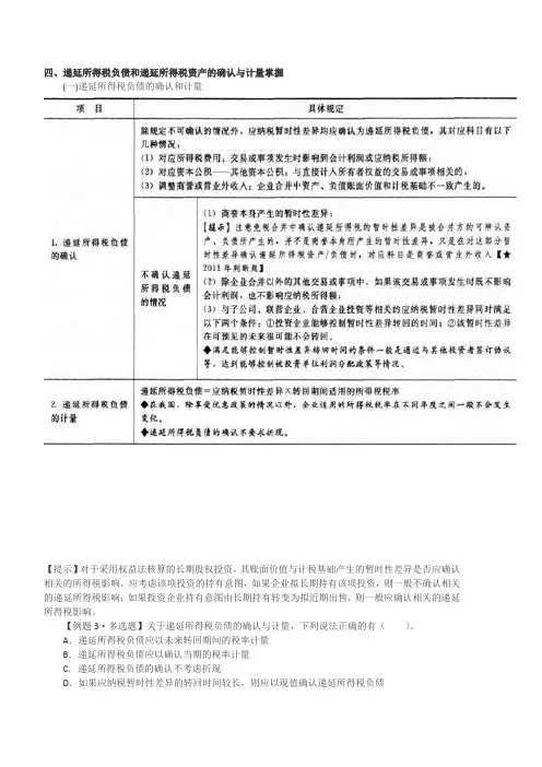 中级会计实务十六章所得税