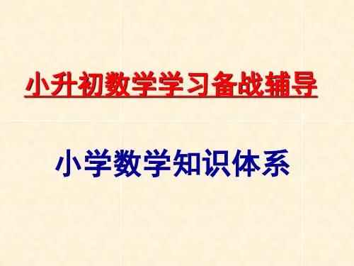 小学数学知识体系(系统图结构图架构图)