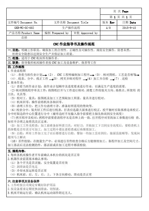 CNC作业指导书 3