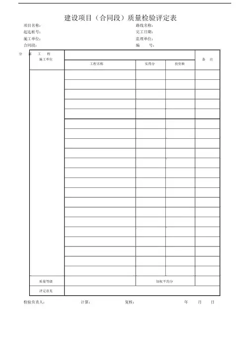 建设项目(合同段)质量检验评定表1.doc