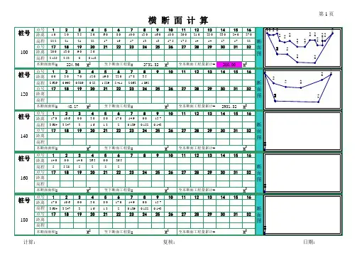Excel土方断面速算4.0(破解版需插入任意U盘)