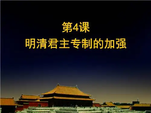 4专制集权的不断加强