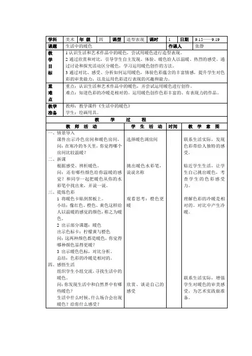 生活中的暖色