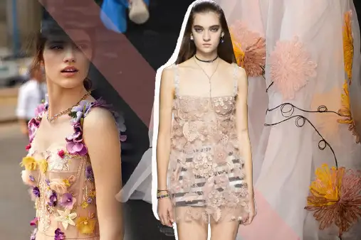 2019春夏女装礼服图案工艺趋势预测——花卉篇