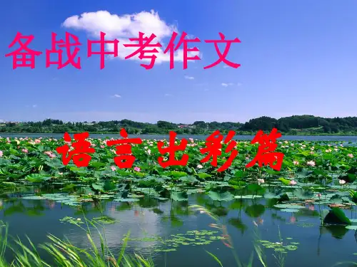 初中作文指导(语言表达)精选课件PPT