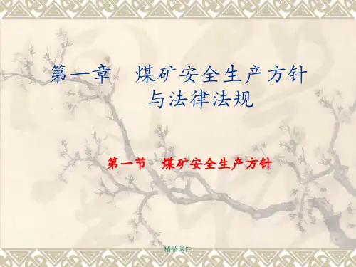 煤矿安全生产法律法规