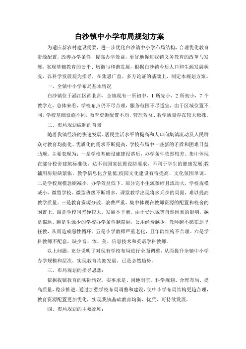 布局规划方案