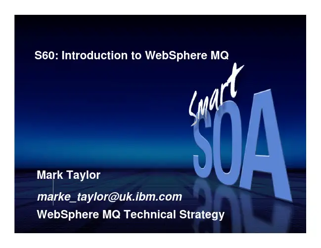 Introduction to WebSphere MQ