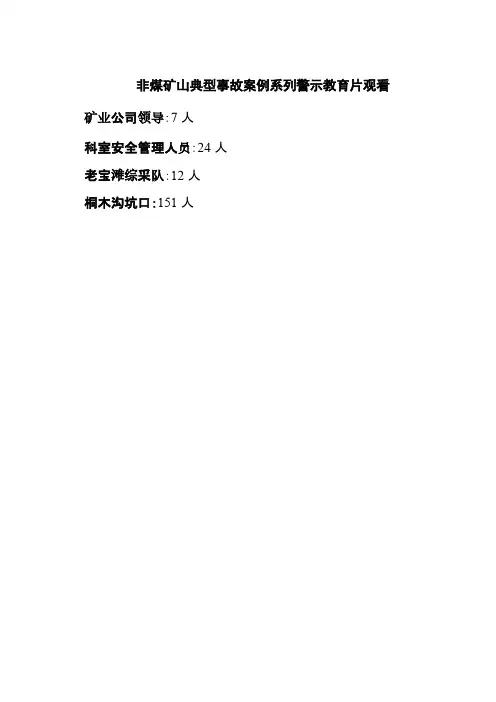 【免费下载】非煤矿山典型事故案例系列警示教育片观看