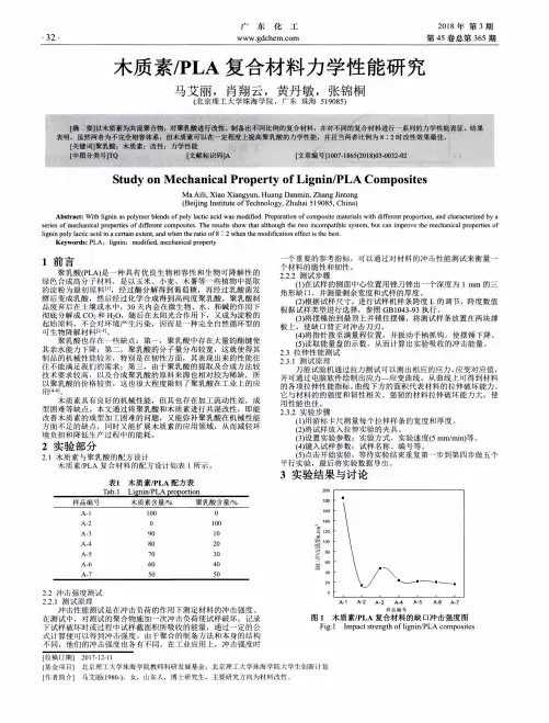 木质素／PLA复合材料力学性能研究
