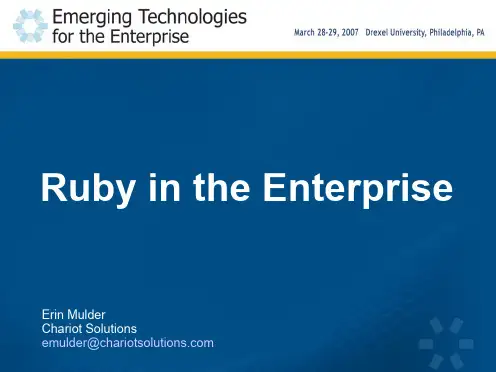 Ruby in the Enterprise