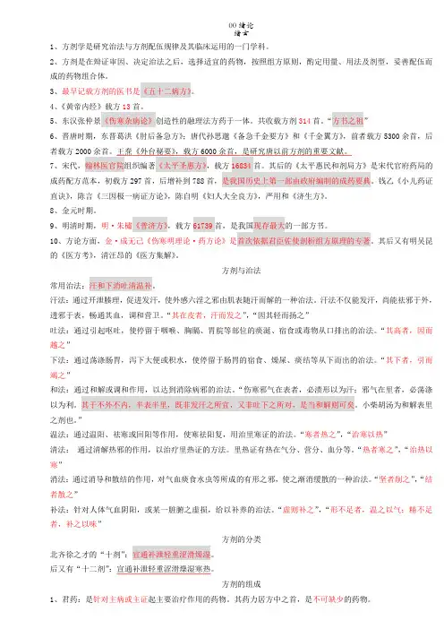 方剂学笔记