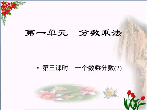 数学课时3一个数乘分数(2)人教版(共9张PPT)优秀课件
