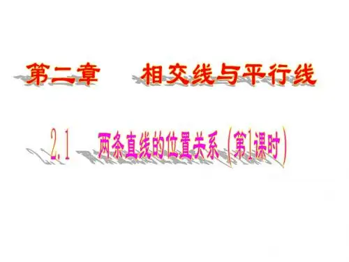 2.1.1两条直线的位置关系