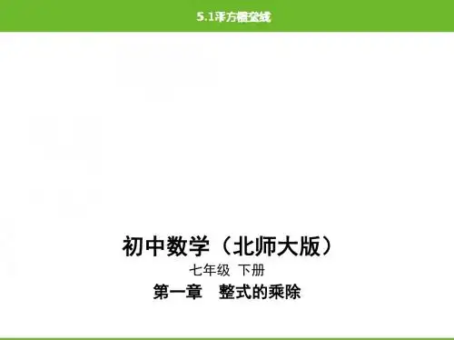 北师大版数学七年级下册(课件+精练)1.5 平方差公式1.5 平方差公式