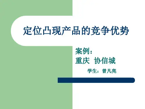 市场营销 产品定位