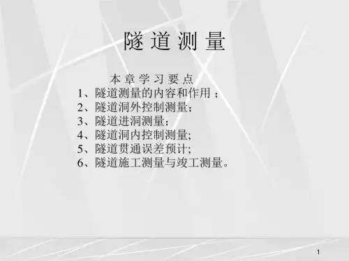 14_第十一章 地道测量[整理版]-文档资料