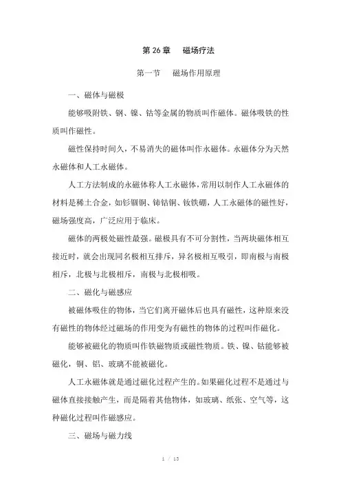 磁场疗法讲义Word版