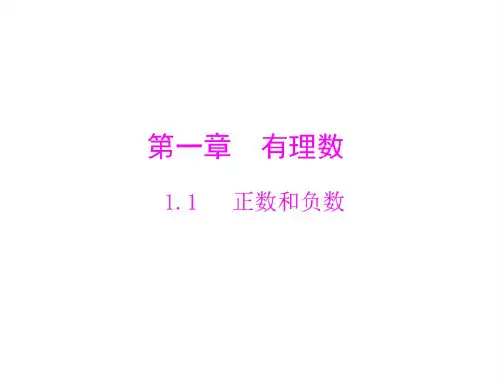 数学:1.1《正数和负数》课件(人教版七年级上)