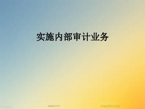 实施内部审计业务