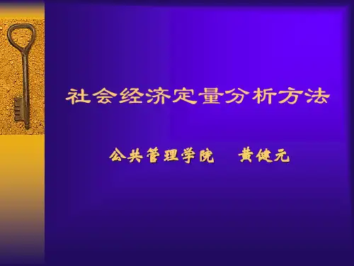 社会经济定量分析方法报告