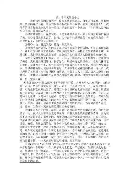 美,看不见的竞争力阅读
