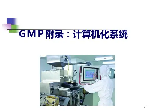 GMP附录计算机化系统PPT课件