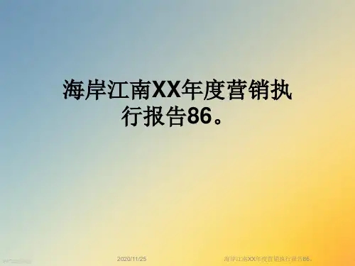 海岸江南XX年度营销执行报告86。