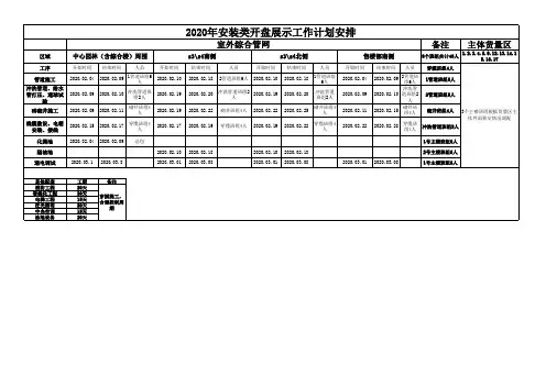 安装工程施工计划表