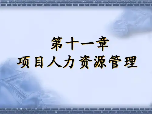 11章 项目人力资源管理