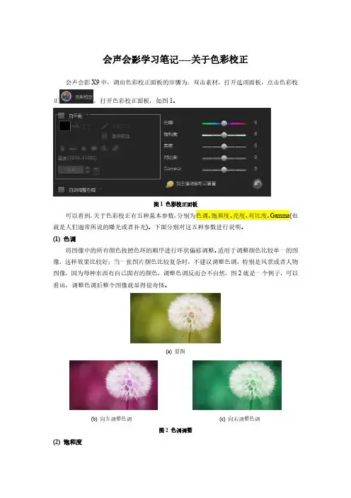 会声会影学习笔记之色彩校正