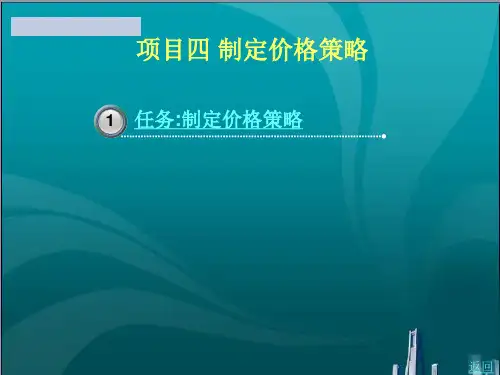制定价格策略