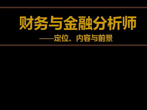 财务与金融分析及发展历程.pptx