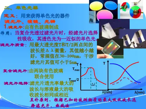 电场化学仪表第二节光电比色计与分光光度计的主要部件
