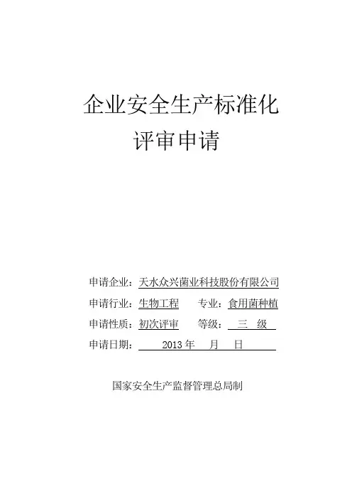 企业安全生产标准化 2