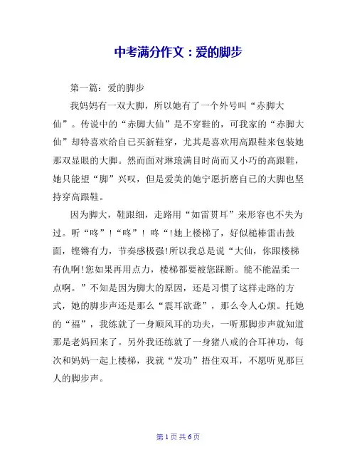 中考满分作文：爱的脚步
