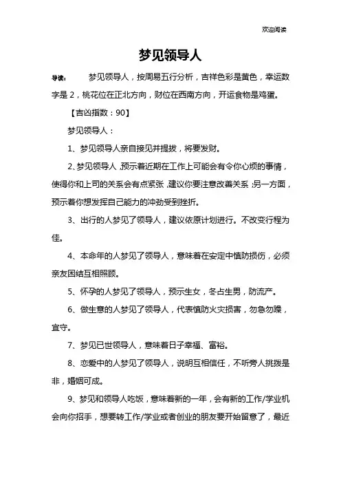 梦见领导人