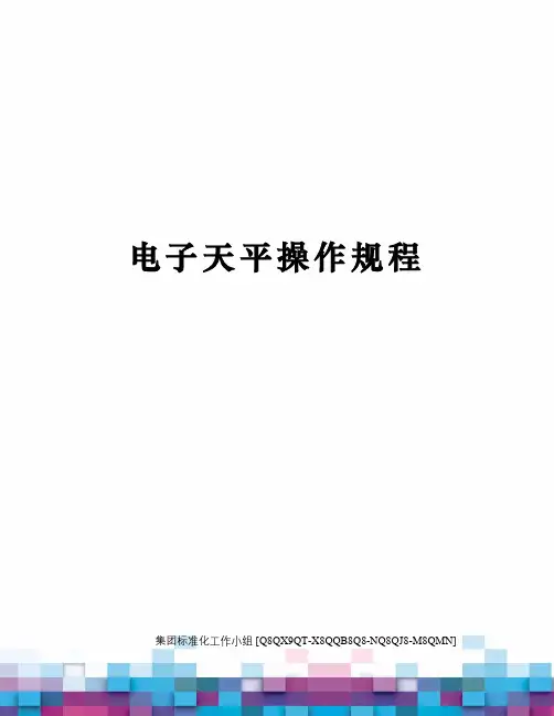 电子天平操作规程 3