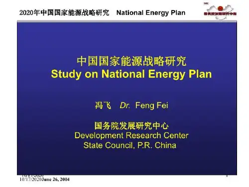 中国国家能源战略及研究