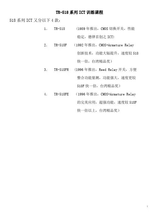 TR-518系列ICT训练课程