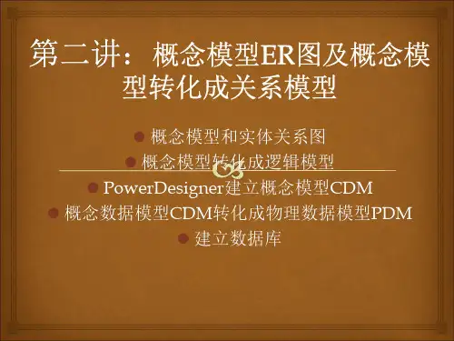 2、概念模型ER图及概念模型转化成关系模型