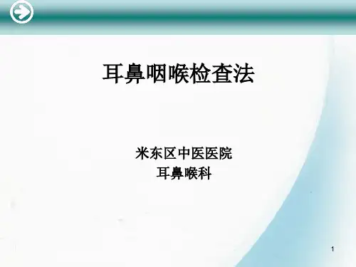 耳鼻喉检查法PPT参考幻灯片