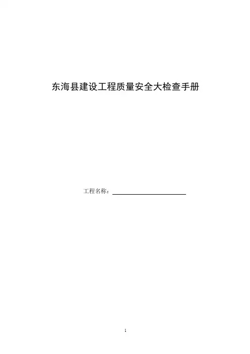 质量安全大检查附件