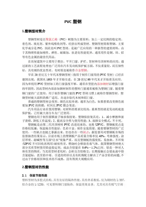 PVC塑钢材料