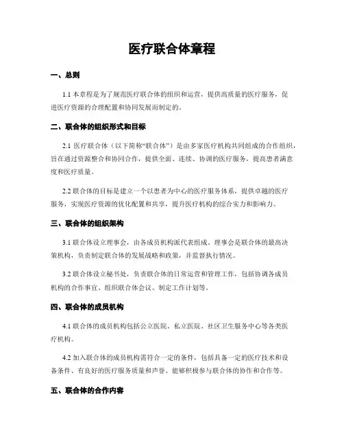 医疗联合体章程 4