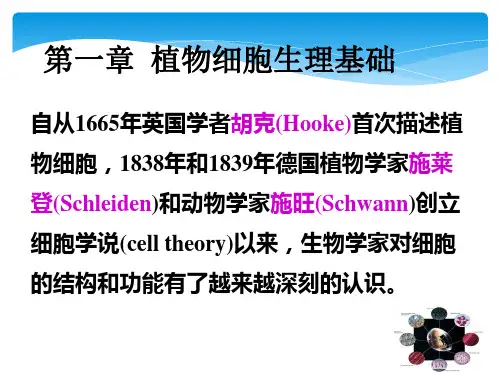 第一章植物细胞生理基础讲义