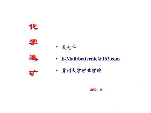 5化学选矿-化学沉淀法净化