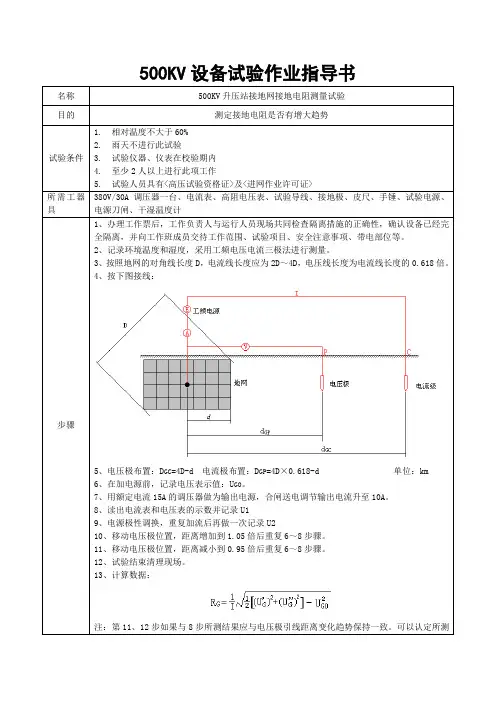 接地电阻作业指导书