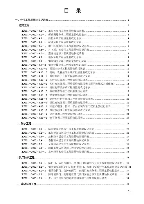 验收记录表