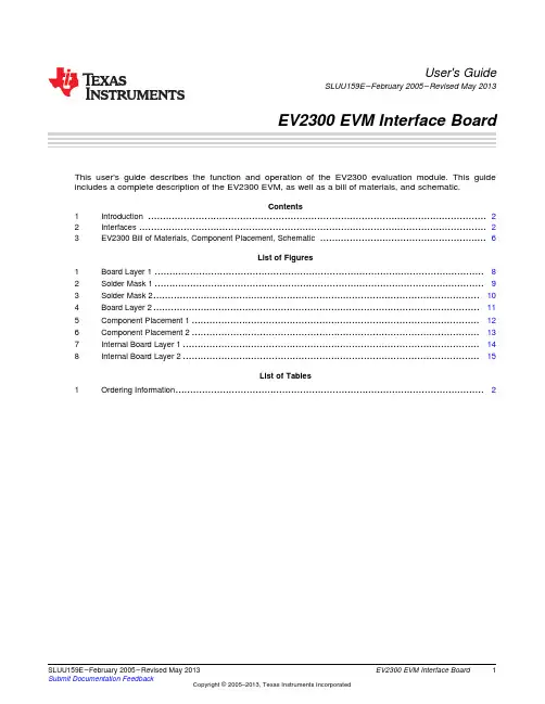 EV2300 EVM Interface Board
